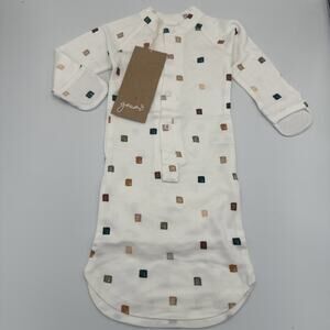 Goumi 24 Hour Convertible Baby Gown Sleeper Sack Size Newborn Bamboo City Blocks